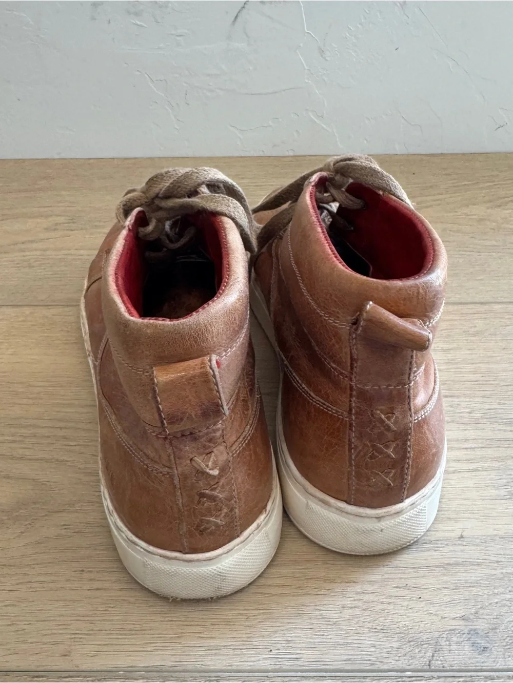 Bed Stu Rossella Brown Leather High Top Sneakers Women's Size 9